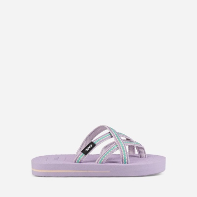 Teva Olowahu Kids' Purple Flip Flops CA28108 Canada Sale